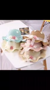 ชุดหมวก+กระเป๋าสานเด็ก เดซี่เซ็ท