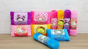 Dreamtoys96 Bantal Baby Set My Melody Kuromi Cinnamaroll Pompopurin Set Bantal Guling Series 2