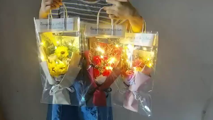 10pcs/set Flower packaging transparent bag Waterproof packaging bag