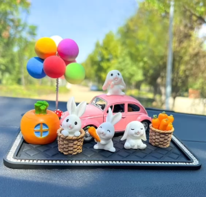 ตุ๊กตาจิ๋ว ชุดกระต่าย พากยาน รูปแบบ แต่งสวนถาด แต่งสวนจิ๋ว แต่งบ้าน แต่งเค้ก ของขวัญ ตู้ประสงค์สำหรับ JT Garden A001