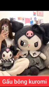 Gáu Bông Thú Nhồi Bông Hình Kuromi Melody Siêu Mềm Mại Đáng Yêu Kích Thước 40-100cm