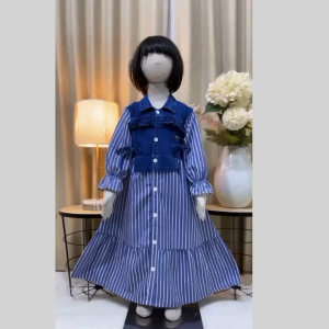 Gamis Anak Amanda Rompi Jeans & Gamis Import Usia 1-10 Tahun