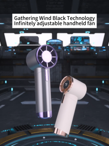 GOED 100 Gear Mini Fan USB Rechargeable Handheld Portable Strong Wind 6000mah Digital Display