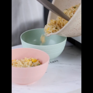 ( Free Bubblewrap ) Mangkok Sup Serbaguna Bahan Jerami Anti Panas - Mangkok Kuah Mangkuk Plastik Microwave BPA FREE