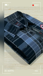 MFC-Kemeja Pria Katun Polinasi GRD Motif Corak Garis Ukuran M L & XL - Baju Kemeja Wolfis Cowok