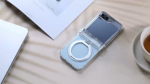 【🔥SG SELLER🔥】RICHMENTGADGET for Galaxy Z Flip 6 Case Clear with [Hinge Protection][Built in Front Screen Protector] 360° Rotation Ring Slim Shockproof Full Body Drop Protective Transparent Case Compatible with Samsung Galaxy Z Flip 6 Flip6 ZFLIP6 5G