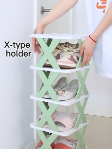 Samiaku Rak sepatu sendal rak sendal modis motif kayu futuristik rak portable serbaguna Lemari Sepatu 6 Susun Dan 4 Susun Rak Penyimpanan Sepatu Plastik Adjustable - Lazada