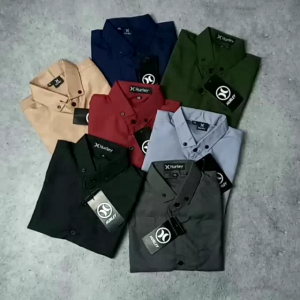 Kemeja Pria Hem Lengan Panjang Polos Hitam Termurah