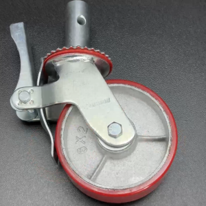 Viking Scaffolding Caster Wheel with Double Ball Bearing/ Rubber/ PU Red 6 & 8 inches ( sold per piece)