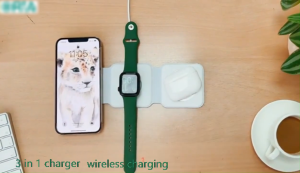 New Product 3 in 1 Folding Wireless Charger 15W Mobile Phone Earphone Watch Magnetic Wireless Fast Charging Bracket