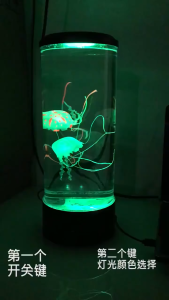 Jellyfish Light Jelly Fish Mood Lamp Colorful LED Color Changing Night Lamp Aquarium Tank Led Lamp Remote Control Fantasy Birthday Gift Color Change LED Jellyfish Lamp Remote Control Light USB/Battery Powered Relaxing Night Light