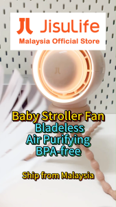 Jisulife Life2 Child Baby Stroller Car Seat Rotatable Flexible Tripod Rechargeable Portable Bladeless Fan Bayi Kipas Stroller Mudah Alih