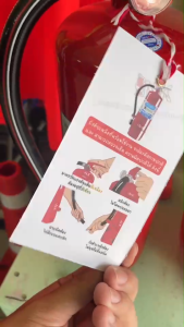 ป้ายเช็คถังดับเพลิงกันน้ำ พร้อมรูปแบบการใช้งานและคำแนะนำ สำหรับระบบความปลอดภัย