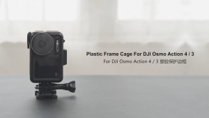 PULUZ DJI Osmo Action 4 / 3 Vertical Plastic Protective Frame Cage with Cold Shoes