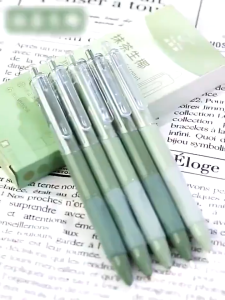 Gel Pen 0.5mm ST Tip Office Supplies Black Ink Stationery for Students Signing Pen Retractable Pen