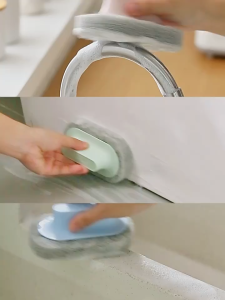 Scrub Sponge Pad Magic Sponge Scrub Brush Pad Brush Cleaning Brush Silicone Carbide Descaling Cleaning Brush Stove Brush Berus