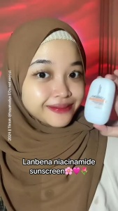 [BPOM] LANBENA UV Sunscreen Niacinamide Whitening Clear Sunblock Wajah Pelembab Skin Sunscreen SPF 50+ PA+++ Suncare Sun Protection Sensitive Oil Control Refreshing Waterproof