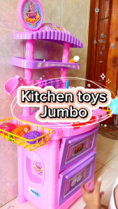 Mainan Anak Cewek Perempuan Kitchen Set Masak Masakan Dapur Jumbo Nyala
