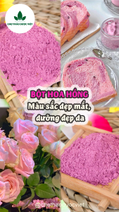 Bột hoa hồng nguyên chất 100g (Mask dẻo bột làm đẹp từ thiên nhiên) - Chợ Thảo Dược Việt