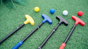 Retractable Golf Putter With Scale Adjustable Length Children Adults Double Sided Practice Club
