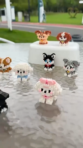 🇲🇾Cute Pet Dog & Cat Building Blocks Cartoon Animals Toys 可爱萌宠小狗猫咪柯基柴犬橘猫卡通动物积木生日礼物玩具摆件