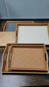 Non-Slip Serving Plastic Tray Rectangle Shape With Handle for use of kitchenware home decoration festival season