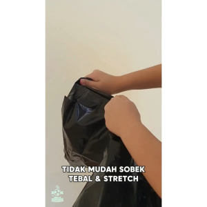 Plastik Sampah Hitam Kiloan Trash Bag Ukuran 50x75 1 kg