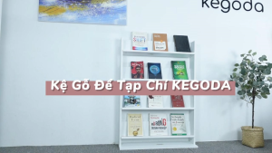 Kệ Gỗ 4 Tầng Để Sách Tạp Chí Rộng 80cm Thương Hiệu KEGODA KGD14