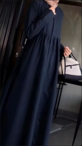 Gamis Muslim Wanita Delisha Daily Polos Mewah Terbaru