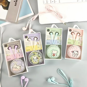 [KIKI-418] Set Earphone SHINING STARS WHITE DOGGY / Wadah Headset Motif Anjing Putih Lucu / Doggy Earphone Karakter Kantun Anjing Earphone Built-In Microphone Headset Isolasi Kebisingan - Lazada