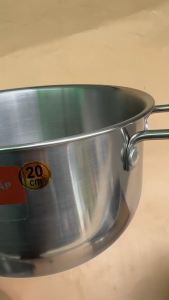 Nồi inox thân cao nấu mì luộc rau SKYSTAR kích thước 16cm18cm20cm bếp từ.