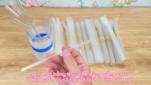 SET 10 Cái Ống Hút Uống Nước Chất Liệu Thủy Tinh 6mm X 200mm Tái Sử Dụng Được Nhiều Lần