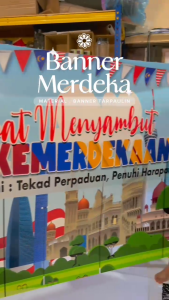 Banner Merdeka / Banner Hari Kebangsaan / Banner Hari Kemerdekaan 2025 Pelbagai Design Menarik
