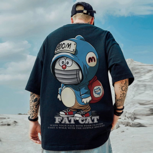 KAOS DISTRO JEPANG DORAEMON OVERSIZE COTTON COMBED 30S JUMBO S M L XL 2XL 3XL 4XL 5XL 6XL UNISEK DTF