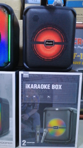 Brudo 1740 1739 1783 Portable Bluetooth Karaoke Speaker fm USB mode wireless microphone included