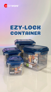 Elianware 1PC/4PCS Ezy-Lock Airtight Seal Microwavable Square Food Containers