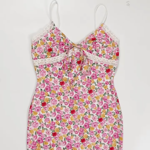 【COD&Local】Women Sleeveless Dress with Flower Pattern Lace Patchwork V Neck Long Type Summer Clothing