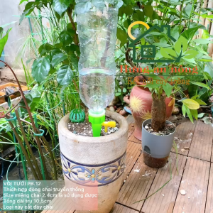 PB12 - Set 10 vòi tưới cây nhỏ giọt tự động có thể tưới từ 1-15 ngày. (lưu ý xem hình dòng chai dùng được)