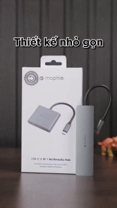 Hub chuyển đổi USB-C mophie 3in1/7in1 sạc nhiều cổng USB-C + USB-A + HDMI tốc độ cao - Hàng chính hãng - Bảo hành 2 năm 1 đổi 1