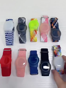 Compatible with Apple AirTag Bracelet for Kids Camo Nylon Air Tag Wristband Protective Case for Airtag GPS Tracker Holder Adjustable Anti Lost Watch Band for Toddler Child Elder