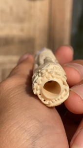 pipa gg asli lokal model ukiran naga panjang 10cm mulus tebal