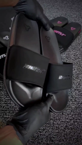 Rootly - Sandal Wanita Pria dan junior Debos Full Black Simple 33 - 44