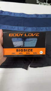 ( 3XL-6XL ) Men Boxer Lelaki 2 Pcs Pack Body Love Cotton seluar dalam lelaki besar men underwear extra plus size