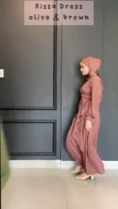 Gamis Sada Dress Air Flow CRINGKLE Premium Hight Waist M/L/XL Gamis Lebaran Viral 2024