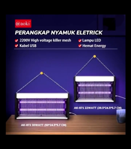 Aoki Insect Killer Mosquito Killer Perangkap Nyamuk Lalat Bug Zapper Lampu UV 22/30 Watt - SYS