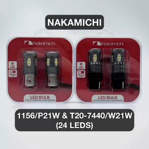 2PCS Nakamichi 24LED Car Reverse Light 1156/P21W T20/7440/W21W Back Up Light Reverse Bulb Replacement