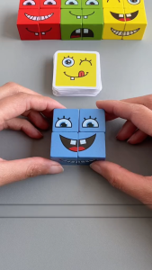 Đồ chơi xếp hình Rubik cảm xúc trò chơi thay đổi khuôn mặt biểu tượng cảm xúc cho bé