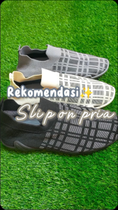 MP55 Sepatu Slip On Pria Anti Slip