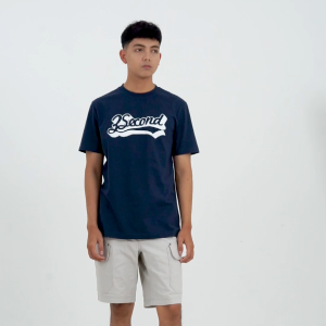 3Second Kaos Pria Katun Lengan Pendek Logo Script OL-C361223