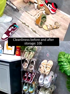 (Penghantaran 24 jam)2024 New Style Household Shoe Rack Easy Installation Free Stainless Steel Shoe Cabinet Storage Rack